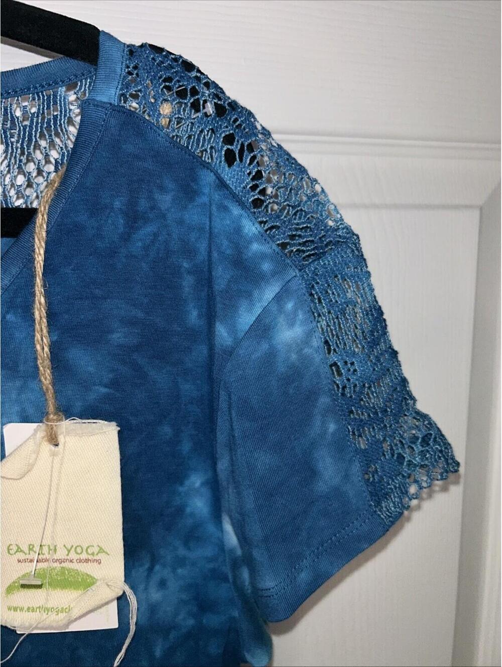 Earth Yoga Women's Tie Dye Short Sleeve Top Size L Organic Cotton NWT [COPY] - Picture 5 of 7
